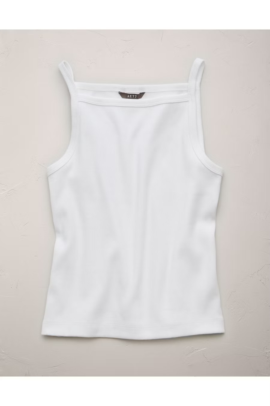 AE77 Square Neck Tank Top NULL White XS | American Eagle Outfitters (US & CA)