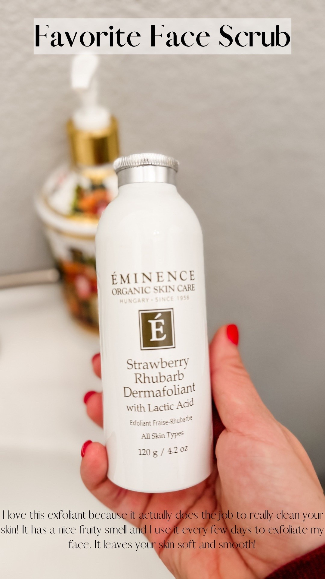 Eminence makes such good skin care products and I love their facial exfoliant. It comes out like a salt shaker and it leaves your skin looking healthy and clean. I use every few days, but not everyday because you don’t want to overly exfoliate your skin. 

Skincare, face product, beauty, exfoliant, face scrub, skin care routine, beauty routine 

#LTKBeauty #LTKgrwm #LTKselfcare