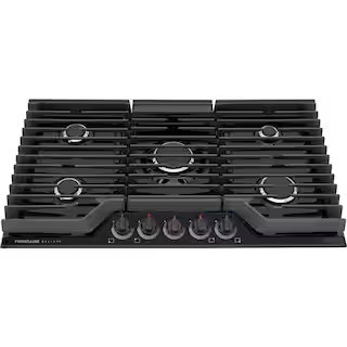 Frigidaire Gallery 36 in. Gas Cooktop in Black with 5-Burner Elements, including Quick Boil and S... | The Home Depot