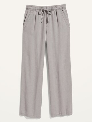 High-Waisted Wide-Leg Linen-Blend Pants for Women | Old Navy (US)