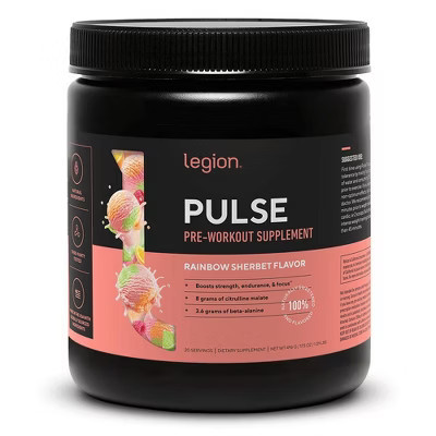 Legion Pulse Natural Pre-Workout Supplement - Rainbow Sherbet - 20 Servings | Target