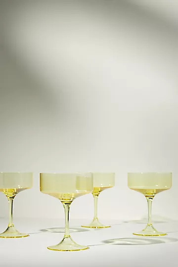 Morgan Coupe Glasses, Set of 4 | Anthropologie (US)