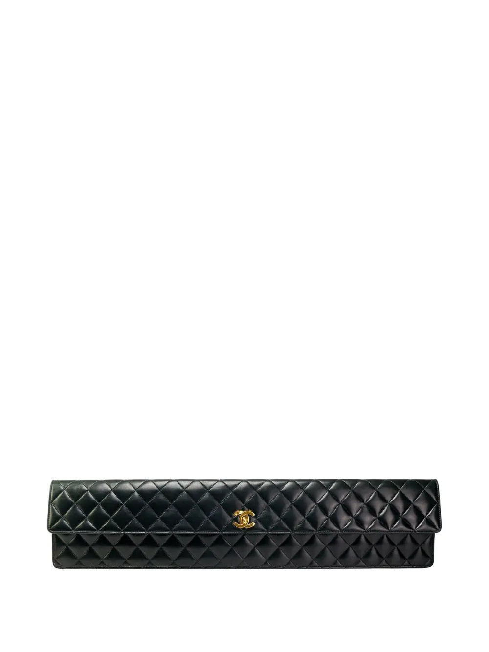 CHANEL Pre-Owned 1989 Classic Flap Elongated Clutch Bag | Black | FARFETCH | Farfetch Global