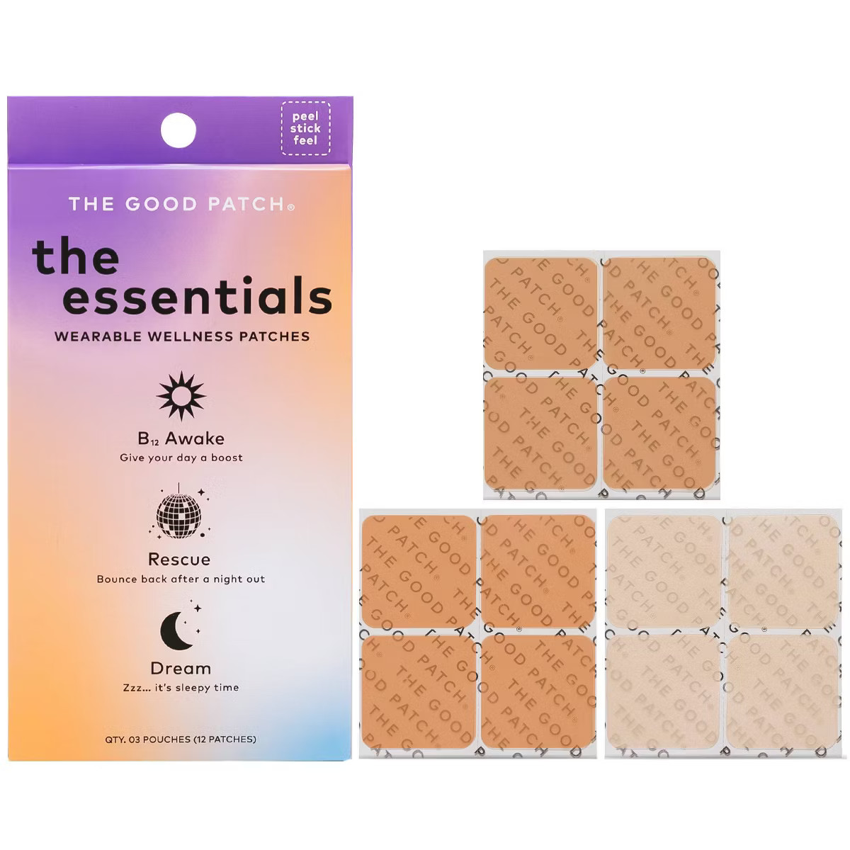The Good Patch The Essentials Plant-Based Vegan Wellness Patch - 12ct | Target