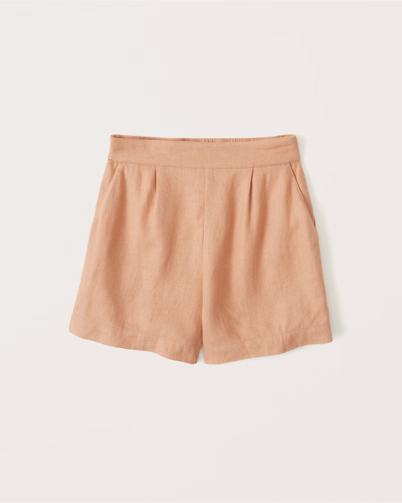 Linen-Blend Pull-On Shorts | Abercrombie & Fitch (US)