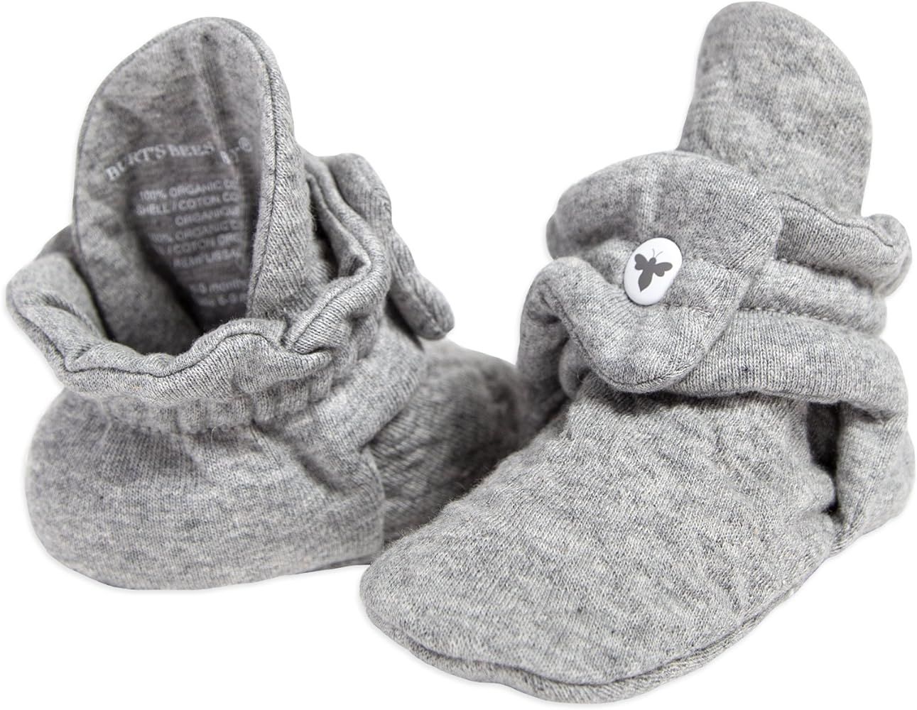 Amazon.com: Burt's Bees Baby - Unisex Baby Booties, Organic Cotton Adjustable Infant Shoes: Cloth... | Amazon (US)