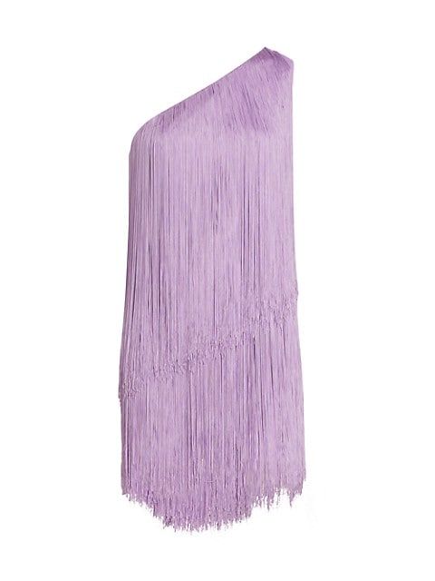 No Pise La Grama Cascada Asymmetric Fringe Minidress | Saks Fifth Avenue