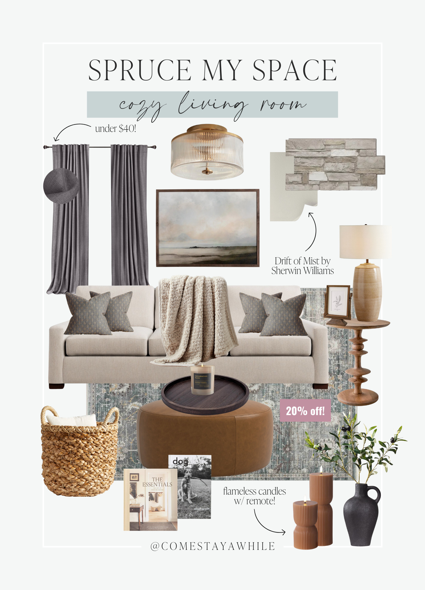 This week on Spruce My Space I showed you how to update your living room to add warmth and charm on a budget!

Living Room | Sofa | Area Rug | Decor

Come Stay Awhile, Amanda Vernaci, Spruce My Space 

 #LTKHome