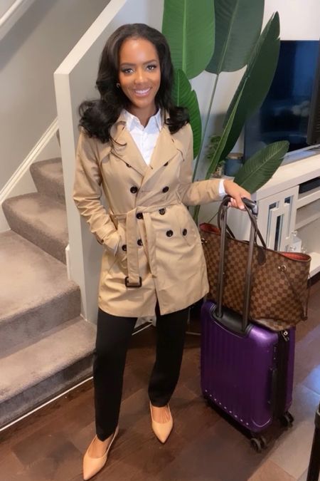 Headed to the airport to go in my first work-related trip in a while. For me, a trench coat while traveling is the absolute fall essential. 🍁

#LTKtravel #LTKstyletip #LTKworkwear