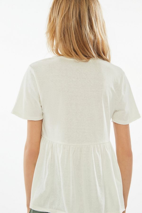 UO Emily V-Neck Babydoll Tee | Urban Outfitters (US and RoW)