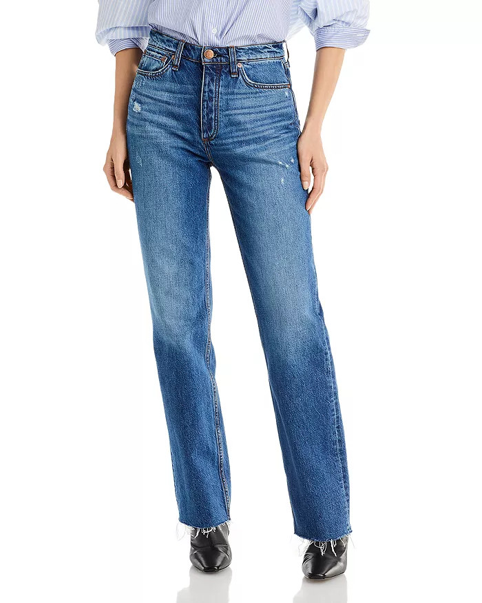 Alex High Rise Straight Jeans in Ash | Bloomingdale's (US)