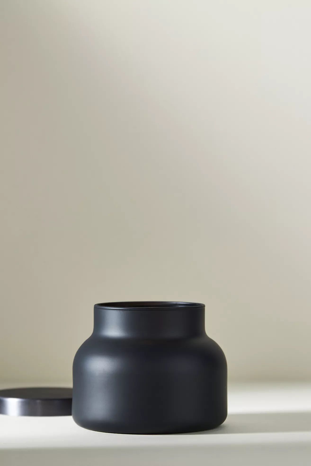 Capri Blue Volcano Matte Black Glass Jar Candle | Anthropologie (US)