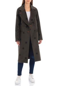 Star Print Double Face Wool Coat | Avec Les Files