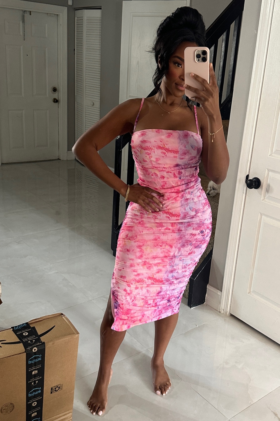 Spring Midi Dress | Sizing: I’m a small top, 6 bottom, medium in outerwear. 5’4 140lbs | Follow @kirasfashionfinds on Instagram #chicstyle #capsulewardrobe #styleinspo #LTKMostLoved 

#LTKparties #LTKfindsunder100 #LTKSeasonal
