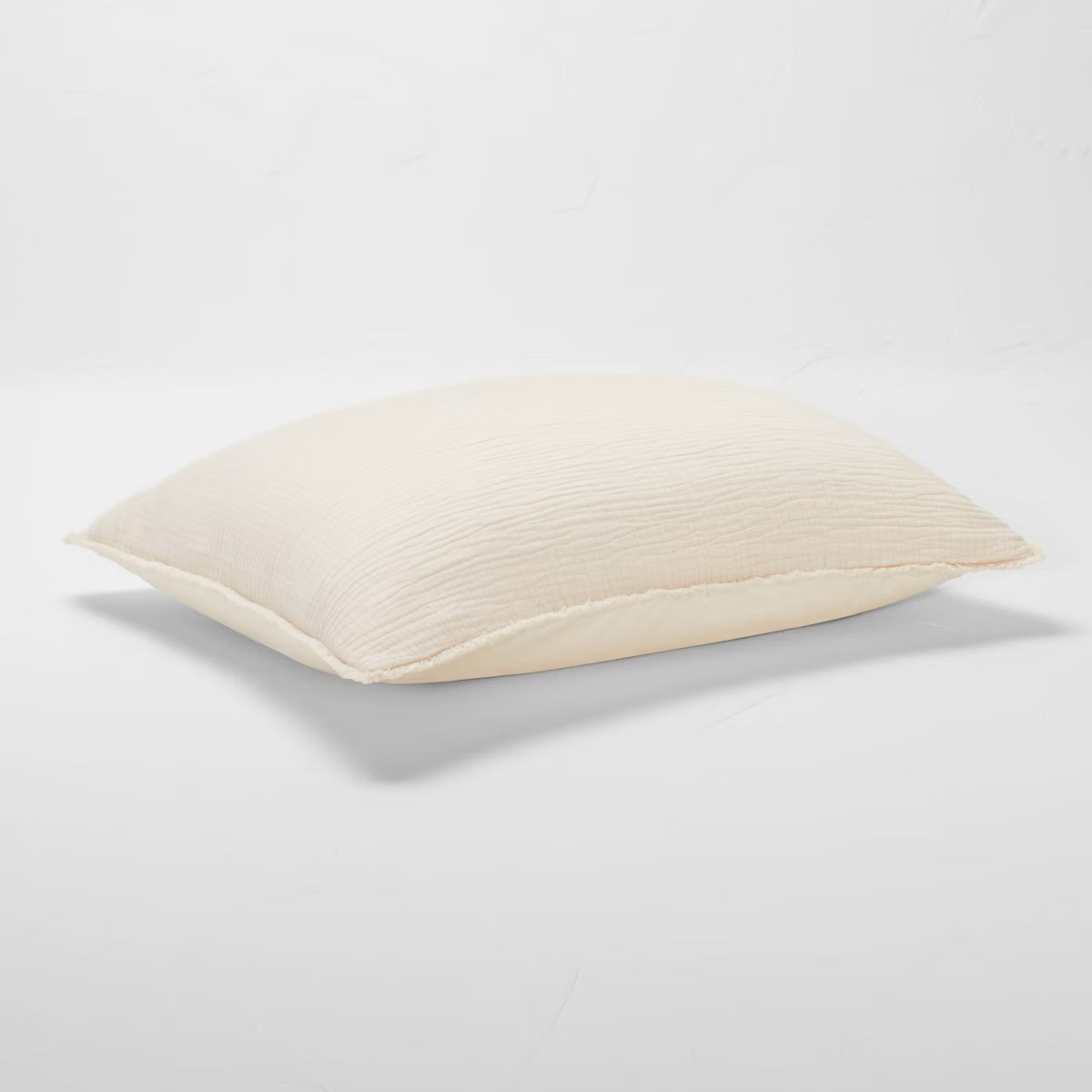 King Textured Chambray Cotton Pillow Sham Natural - Casaluna™ | Target