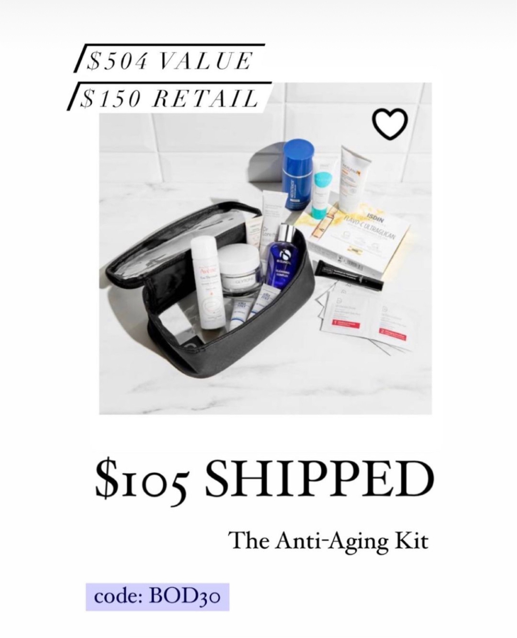 #dermstore this #beautydeal is amazing BOD30 to 30% more off beauty kits can be split up for #stockingstuffs #teachergifts

#LTKbeauty #LTKHoliday #LTKGiftGuide