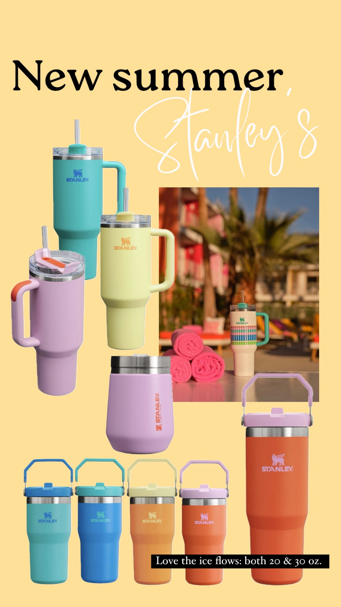 Festive summer Stanley Drop. New Stanley arrivals 🩷💜💛🩵