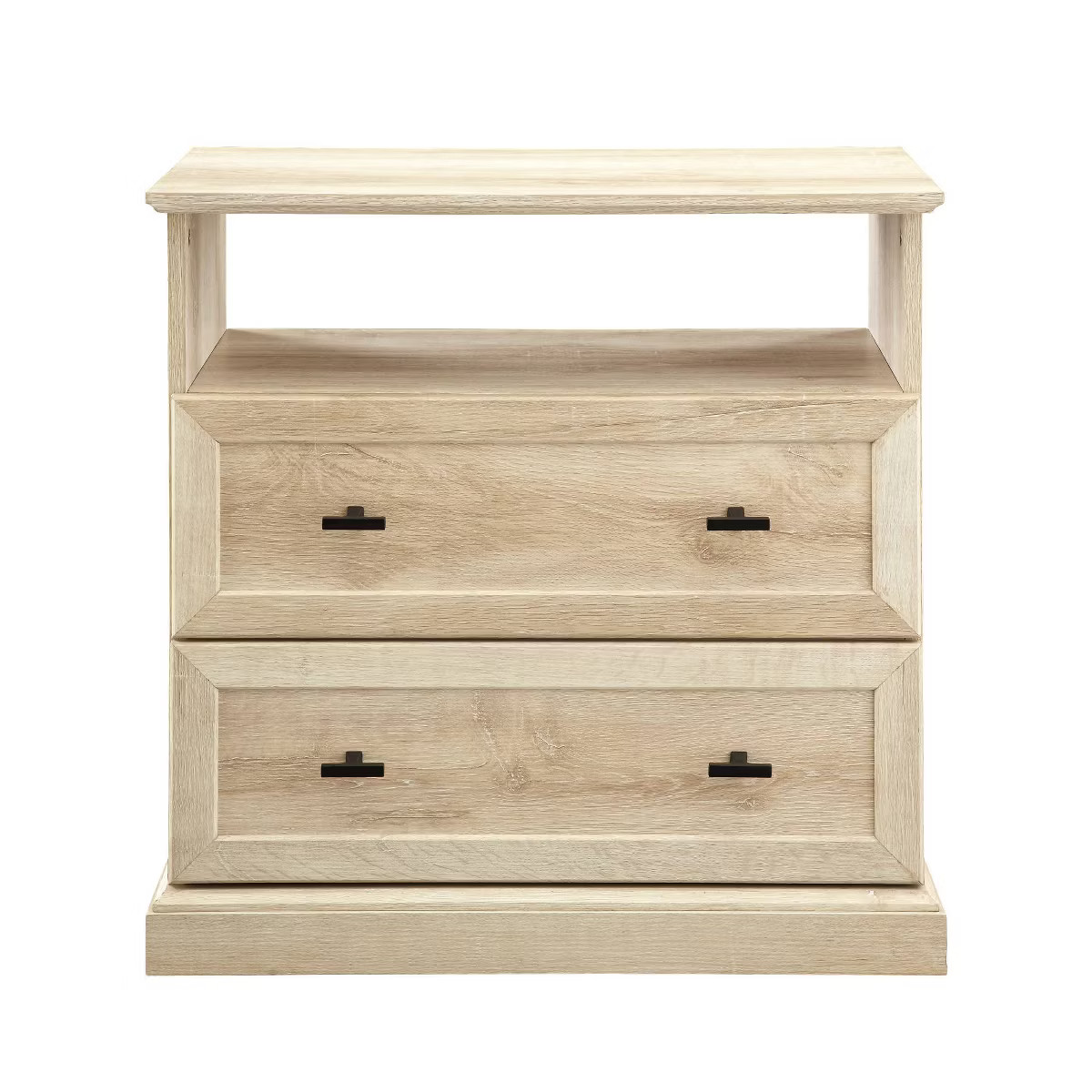Gladys Transitional 2 Drawer Nightstand White Oak - Saracina Home | Target