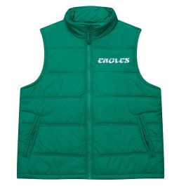 In The Clutch Puffer Vest Vintage Logo Philadelphia Eagles | Mitchell & Ness