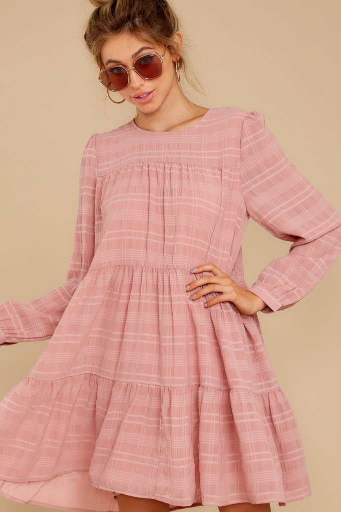 In A Way Light Pink Print Dress | Red Dress 