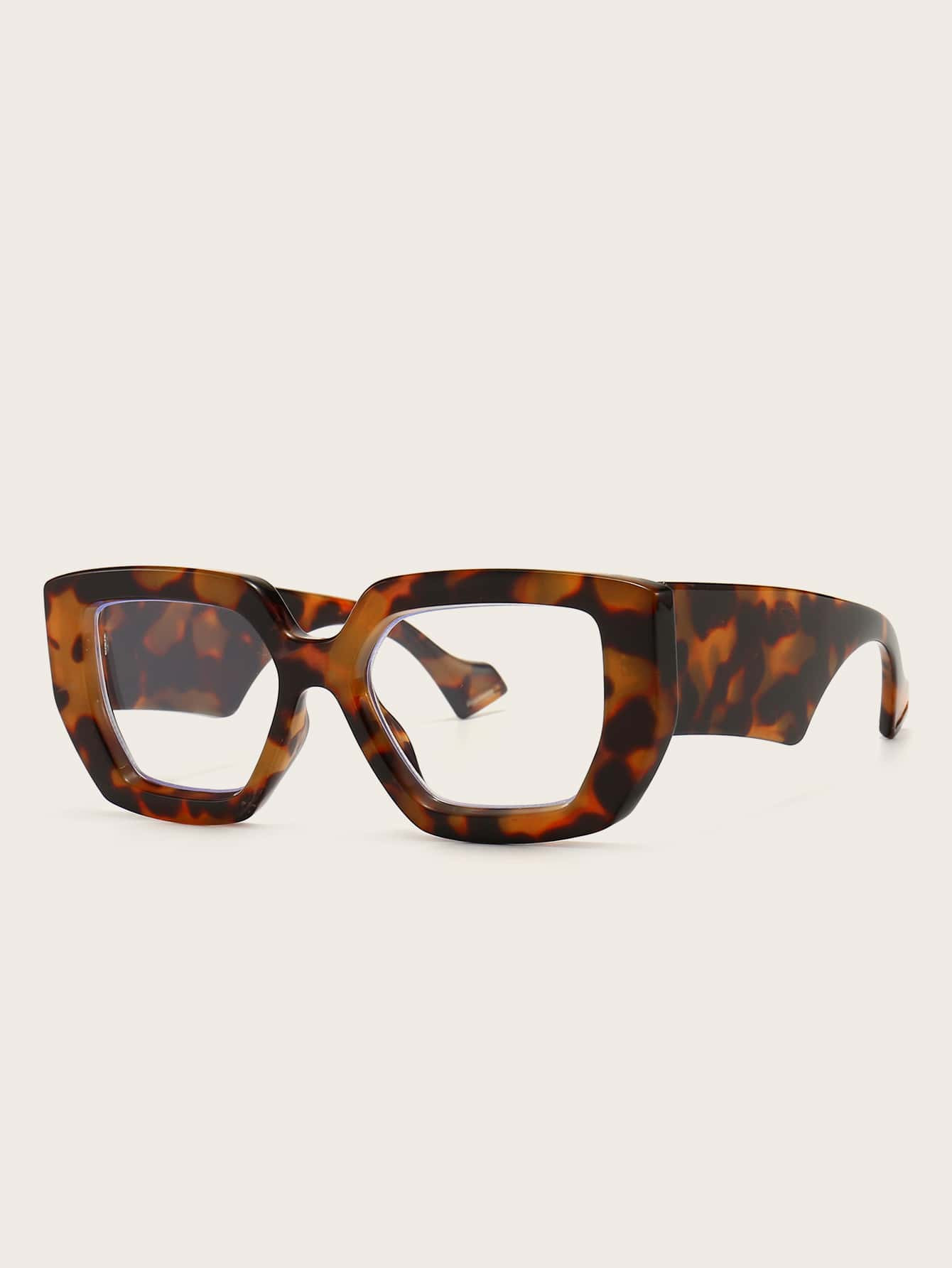 Tortoiseshell Frame Glasses Clear Glasses Accessories Blue Light Glasses Accessories For Women | SHEIN