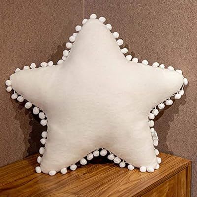Jensquaify Creative Star Pillow Stars Shape Plush Throw Pillows Cushions Stuffed Toys (White) | Amazon (US)