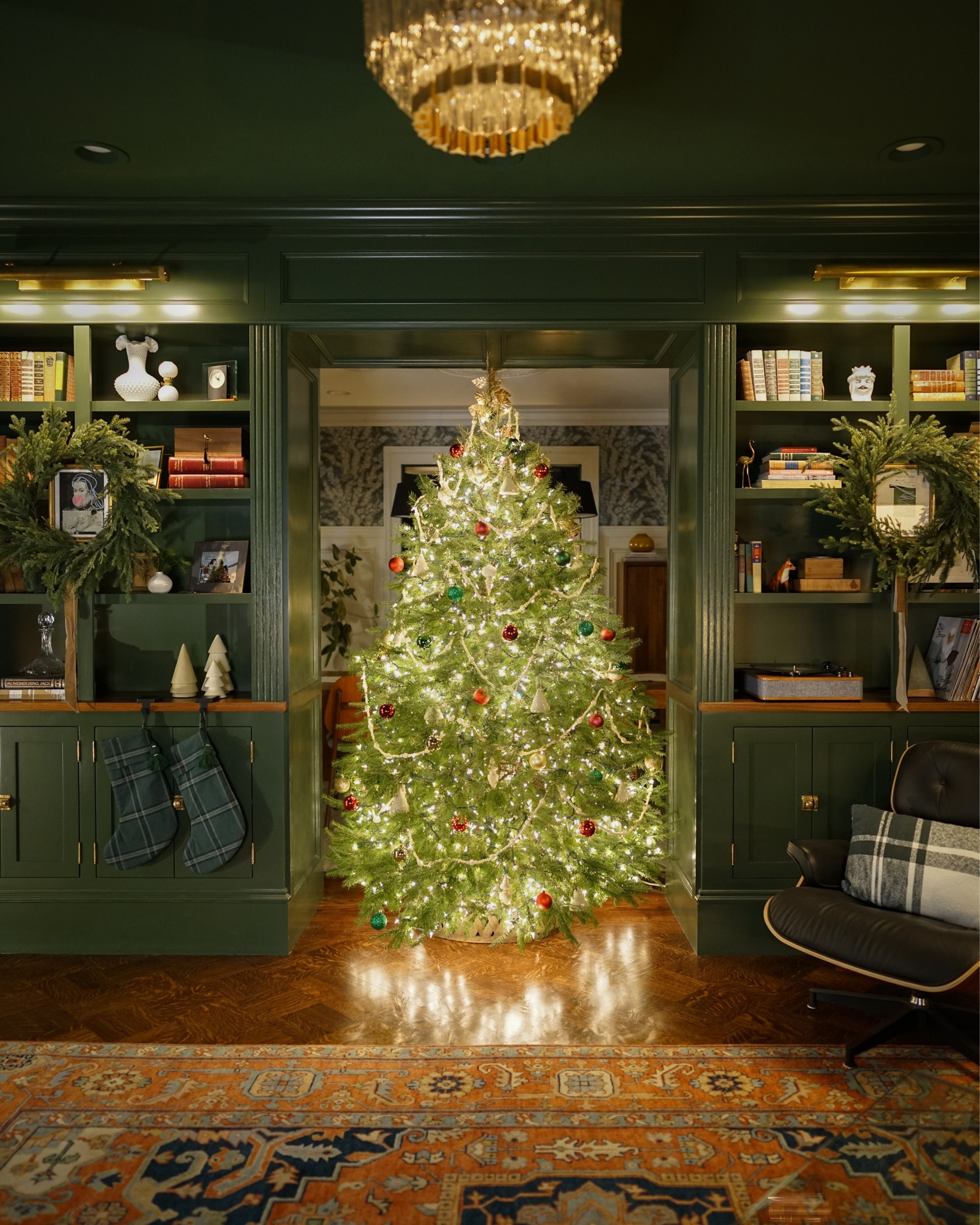 #ad When your Parlor is this color green you decorate it for Christmas. All of the decor is @Target 
@TargetStyle #TargetPartner #Target