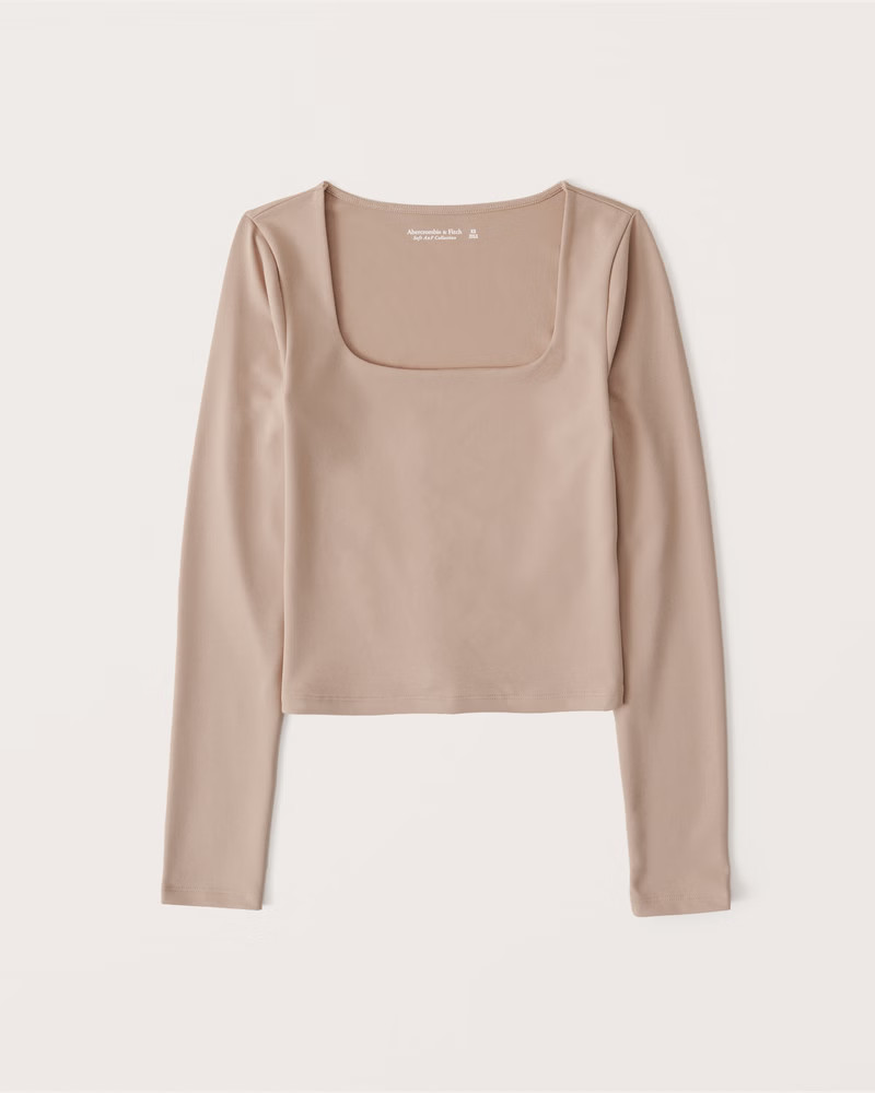 Long-Sleeve Seamless Slim Top | Abercrombie & Fitch (US)