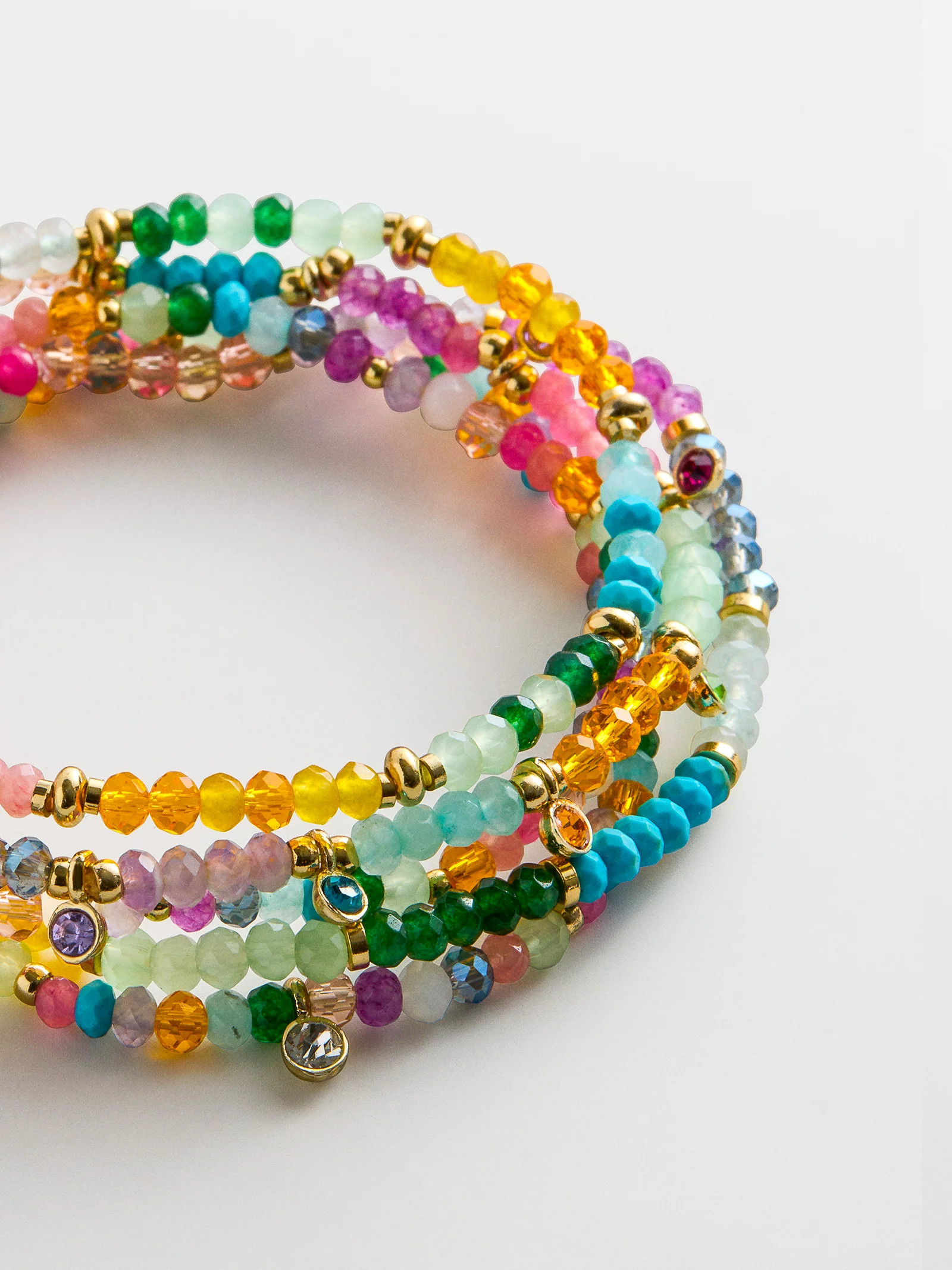 Indya Semi-Precious Layered Bracelet Set  - Multi | BaubleBar
