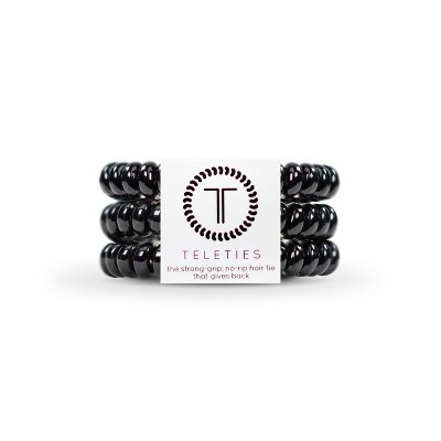 TELETIES Elastics - Jet Black - Small - 3ct | Target