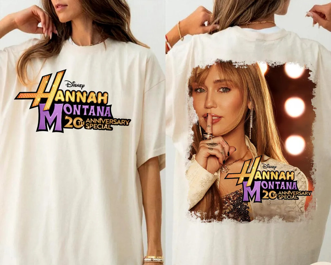Hannah Montana 20th Years Comfort Color Shirt, Disney Channel Pop Star Tee, Hannah Montana Retro ... | Etsy (US)