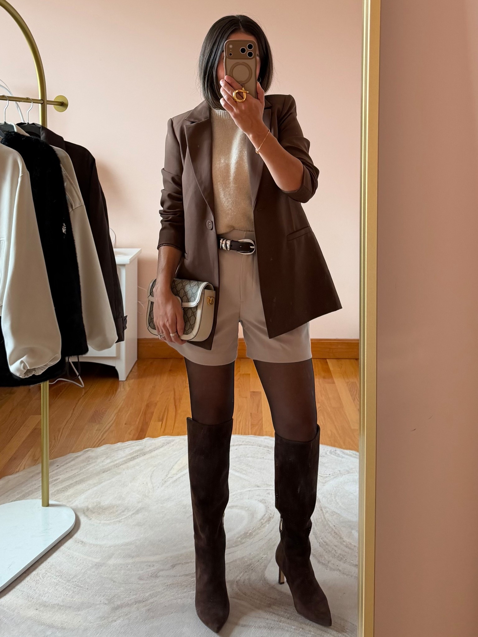 One of my favorite looks I’ve styled lately! Wearing size small in blazer, XS in sweater vest, and tts in knee high boots. Linked similar tailored shorts. 

#LTKWorkwear #LTKootd