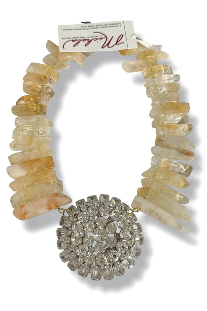 Made In The Deep South 1950s Brooch 1960s Citrine Stone Necklace | The Willow Tree