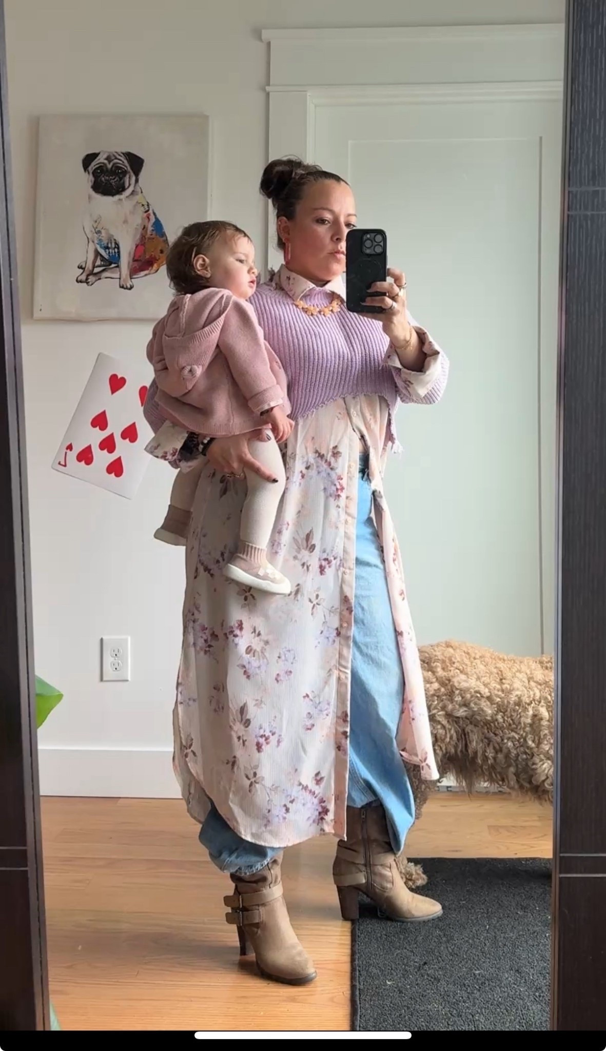 We had a whole mommy & me matching moment planned…
and the weather said try again.

So I had to pull something together real quick—
baby on the hip, zero time, still making it work 😌

Soft Easter vibes, still my style, still comfy, still breastfeeding-friendly…
because we adapt, we pivot, and we do it cute 💅

#momstyle #postpartumstyle #easteroutfit 

#LTKdayinmylife #LTKmomlife #LTKootd
