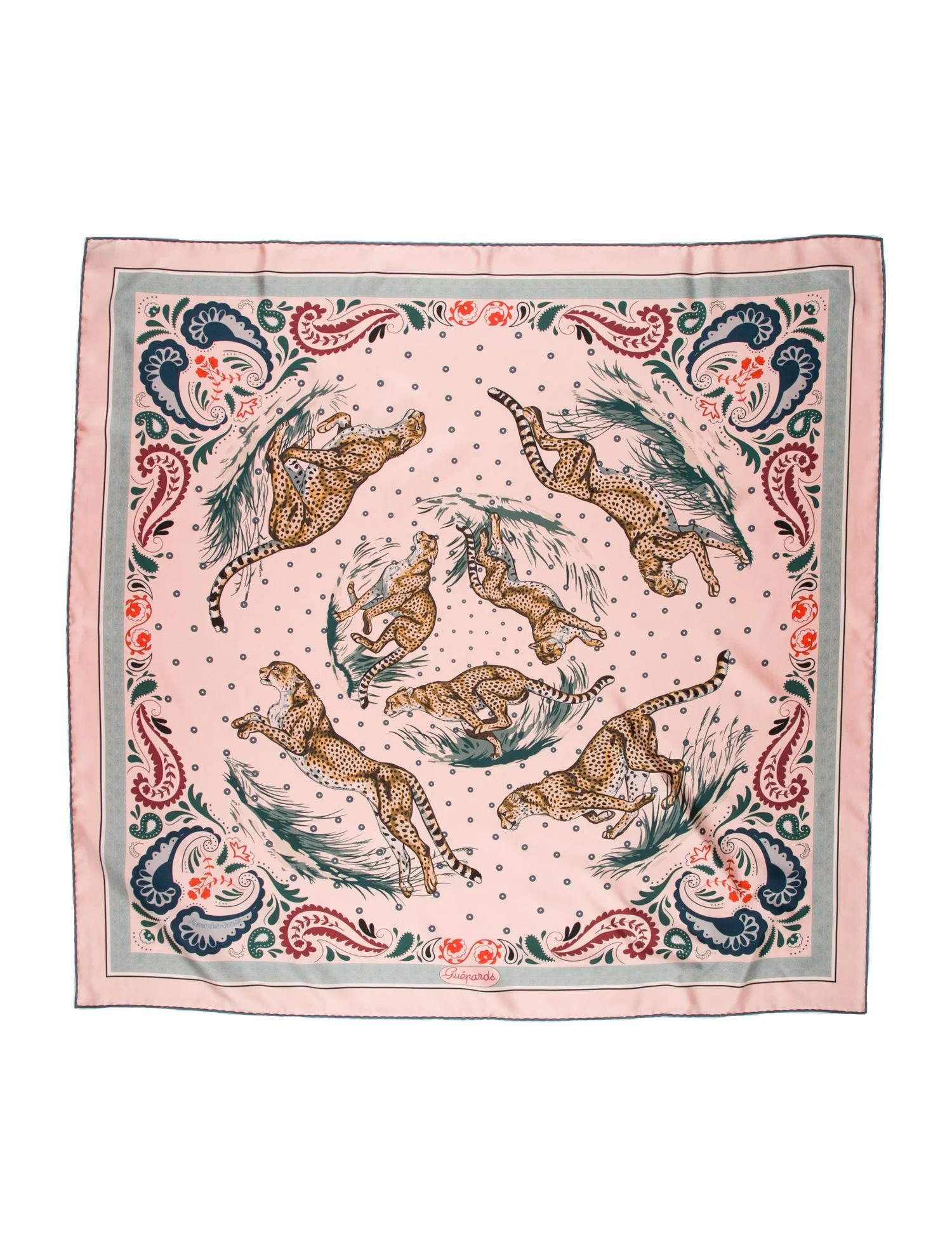 Guépards Bandana Double Face Silk Scarf | The RealReal