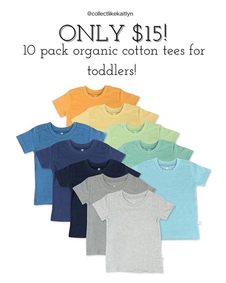 Grabbed this 10 pack of toddler organic cotton tees so fast! Such a good deal! 

#LTKkids #LTKsalealert #LTKfamily