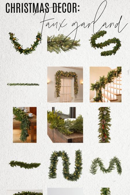 Faux garland // Christmas decor // perfect for mantels and staircases // Christmas garland 🌲 

#LTKunder50 #LTKhome #LTKHoliday