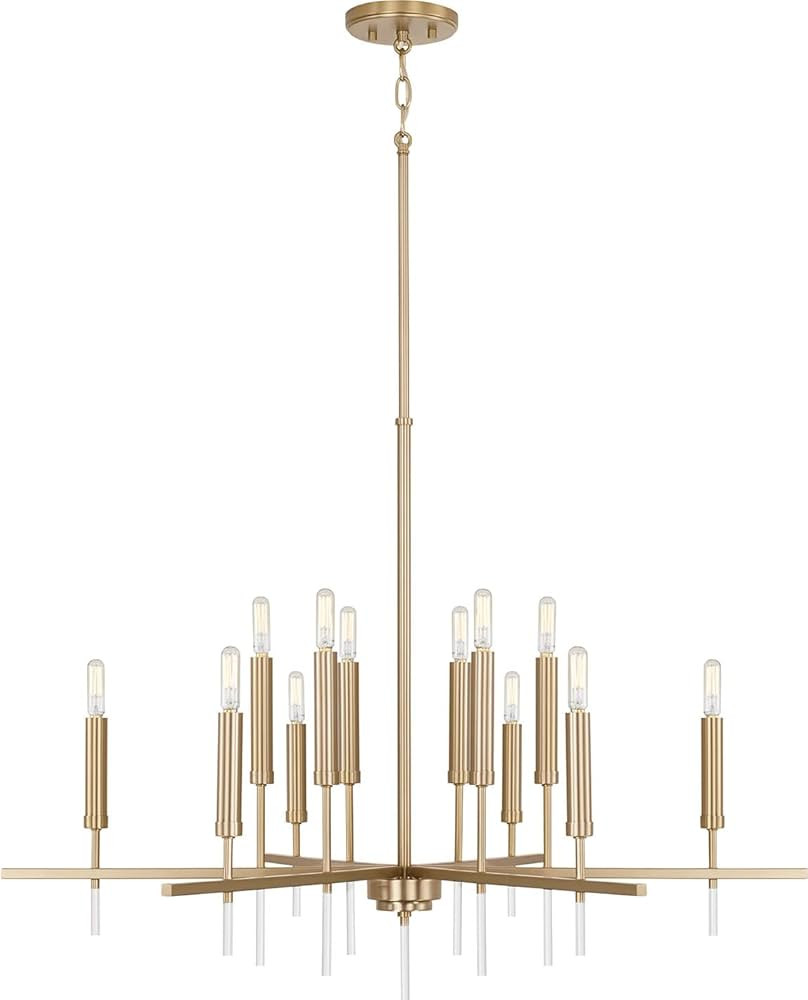 Capital Lighting 449301MA Elora Modern Luxe Lines and Acrylic Round Chandelier, 12-Light 720 Tota... | Amazon (US)