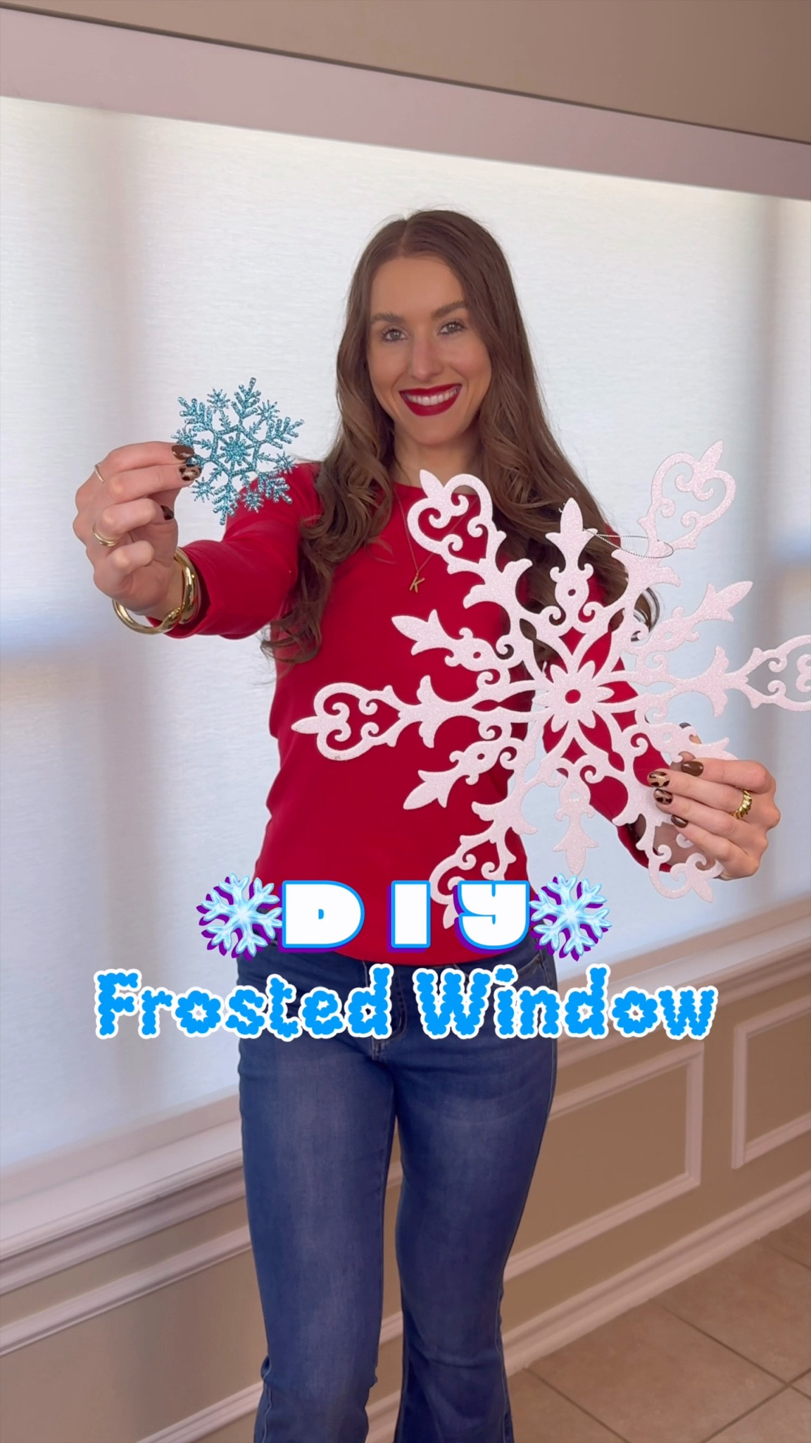 DIY frosted window. Christmas decor. Christmas ideas. Christmas snow. Spray snow. Snowflake decor. 

#LTKHome #LTKSeasonal #LTKHoliday