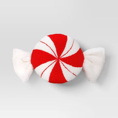 Peppermint Shaped Christmas Novelty Throw Pillow - Wondershop™ | Target