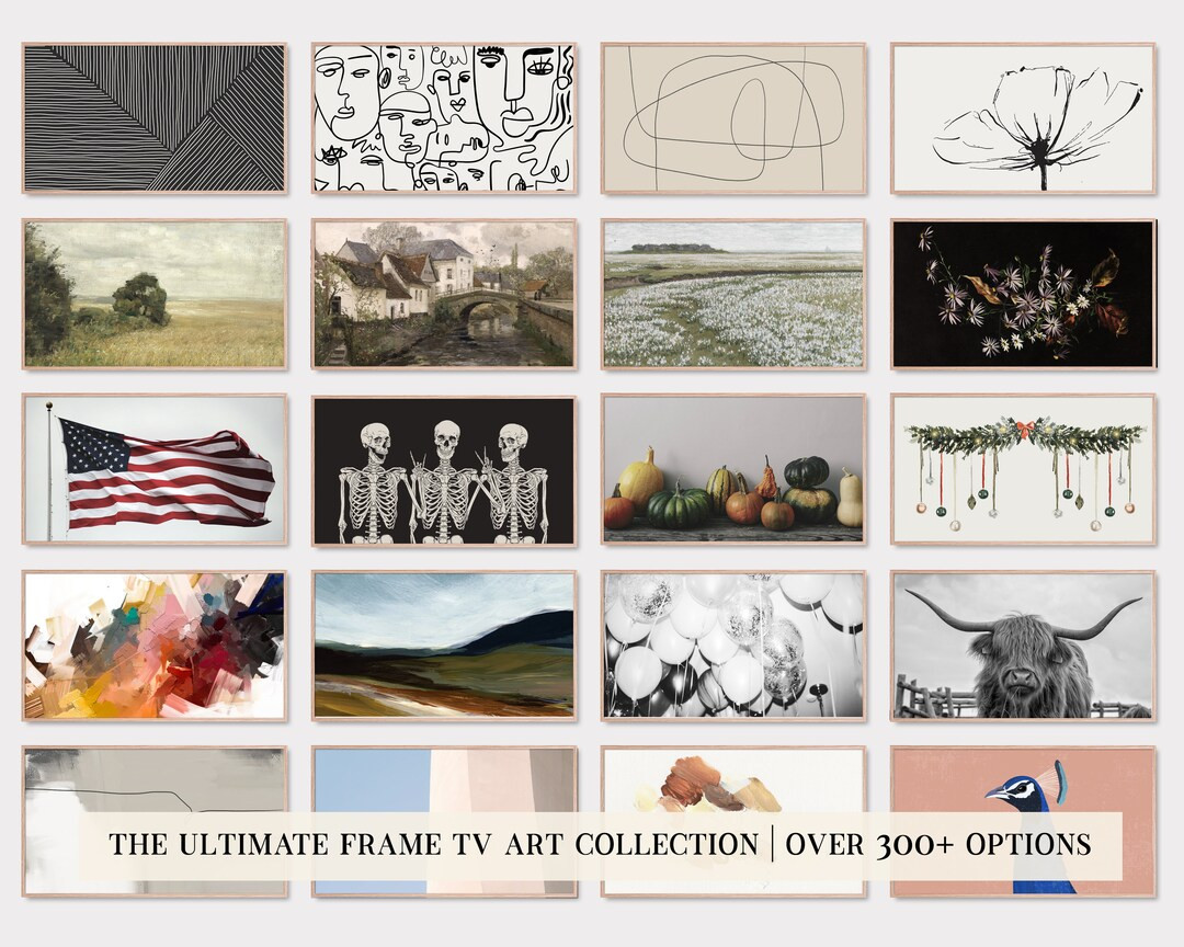 samsung frame tv art set of 300 | christmas frame tv art | art for frame tv | samsung frame tv ar... | Etsy (US)