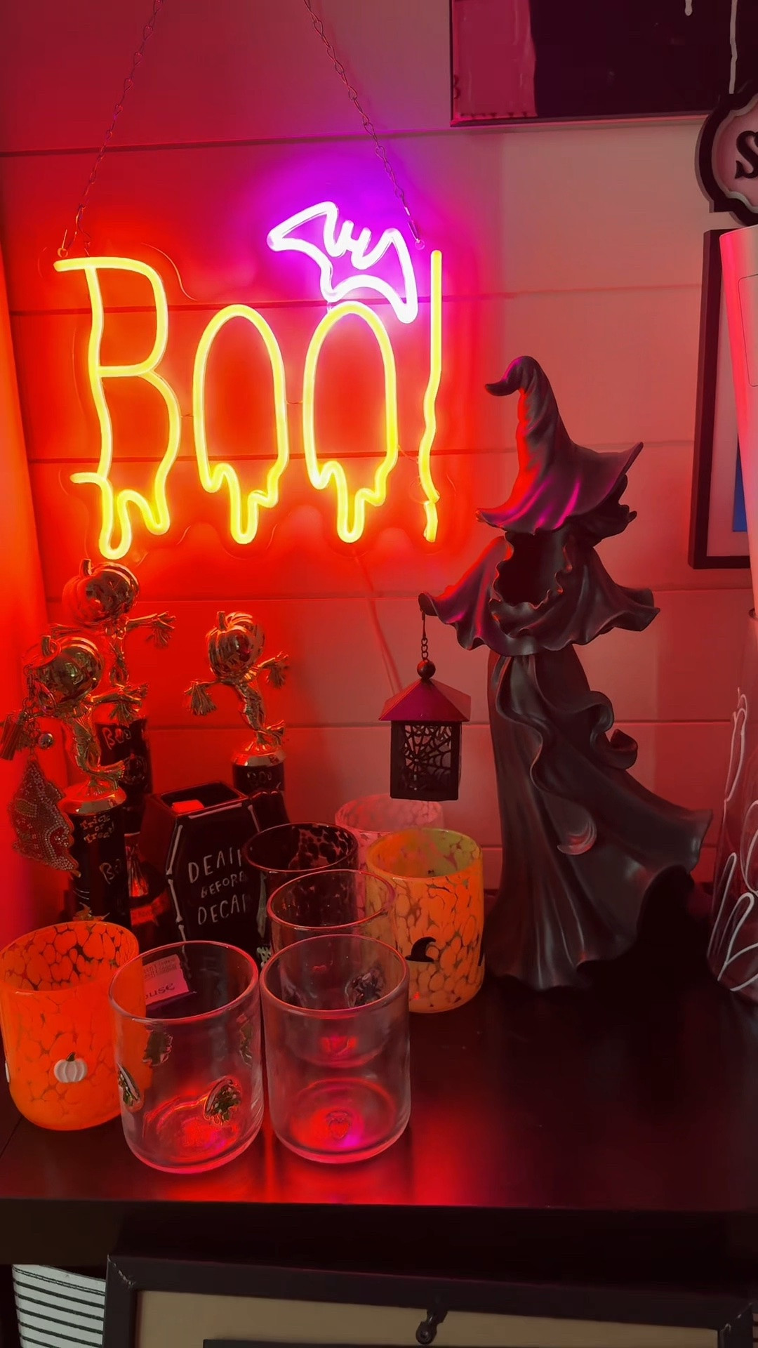 Summerween girlies know the drill 🎃☀️👻 If you wait until September, all the good Halloween decor is GONE. I keep mine up year-round anyway because spooky season is a lifestyle 🧡🕸️ #Summerween #HalloweenDecor #SpookySeason #PumpkinSeason #HalloweenLover

#LTKSeasonal #LTKHome