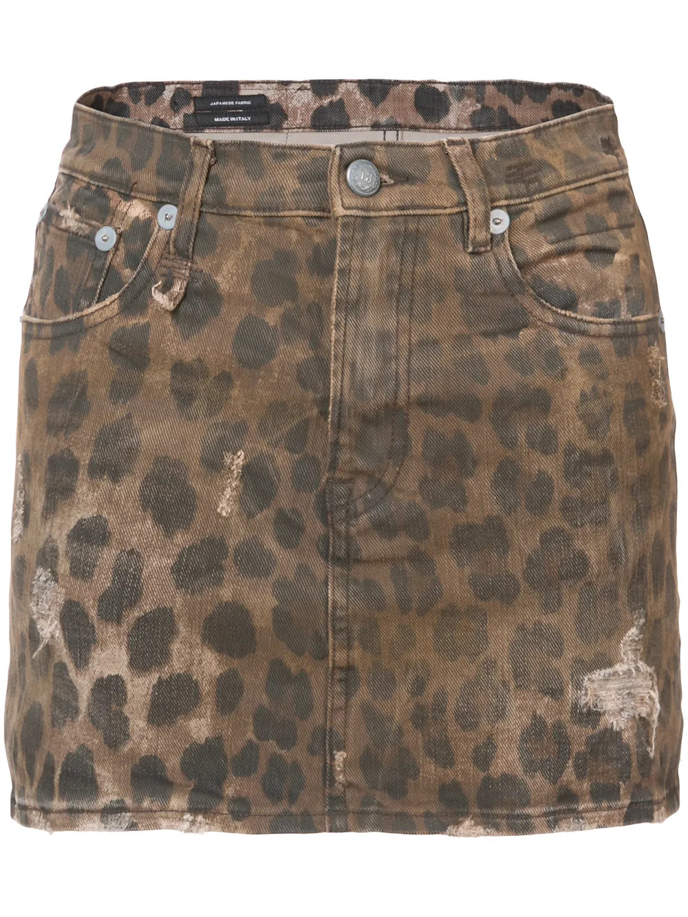 R13 leopard print skirt - Brown | FarFetch US