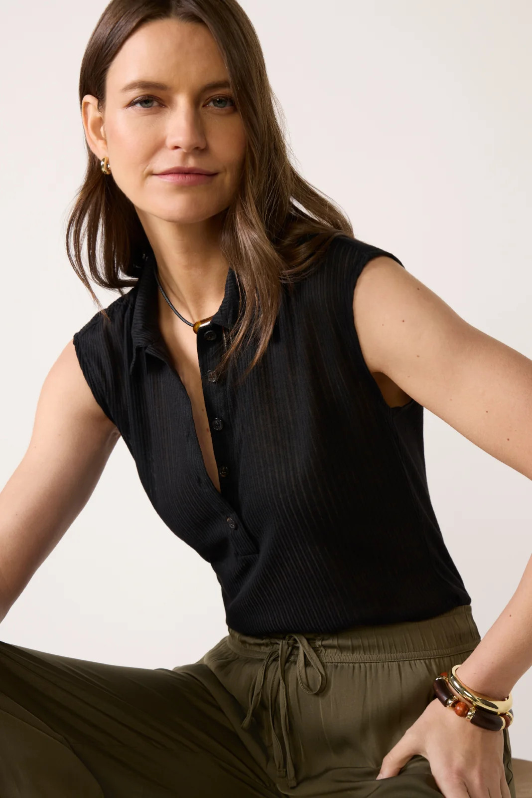 Everyday Muse Collared Tee | Evereve