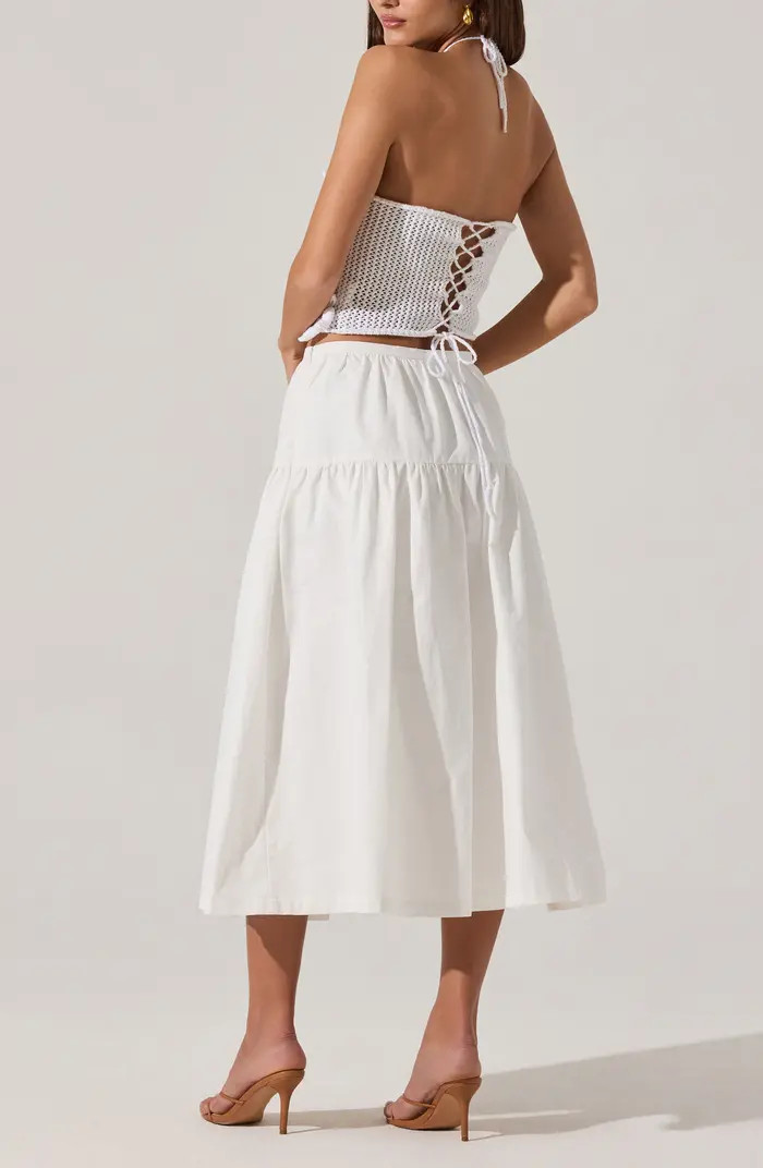 Drop Waist Cotton Blend Skirt | Nordstrom