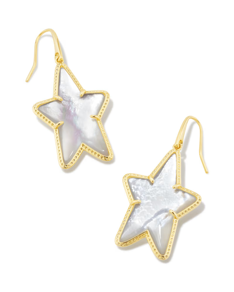 Ada Gold Star Drop Earrings in Ivory Mother-of-Pearl | Kendra Scott