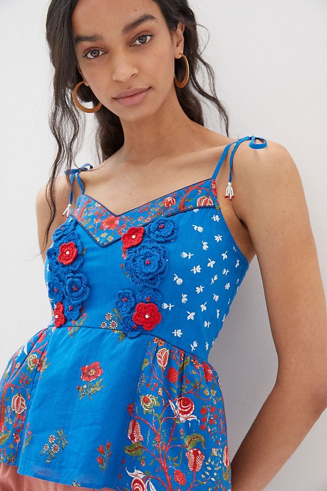 Floral Crochet Babydoll Tank | Anthropologie (US)