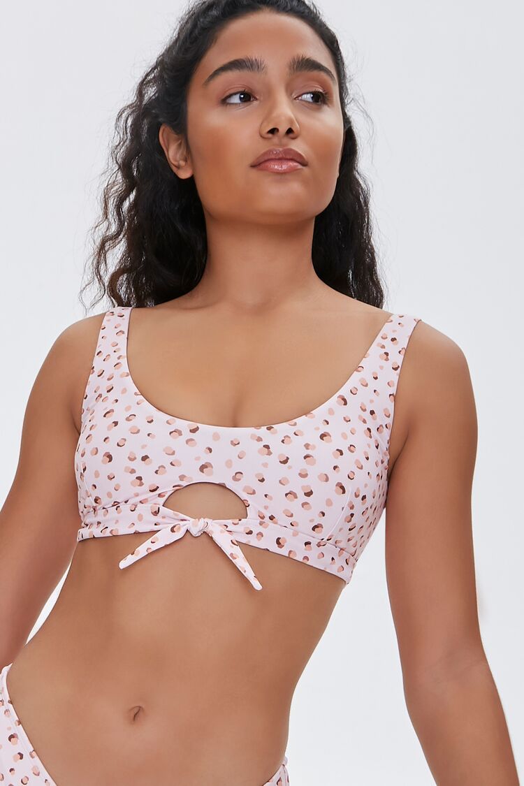 Spotted Knotted Bralette Bikini Top | Forever 21 (US)