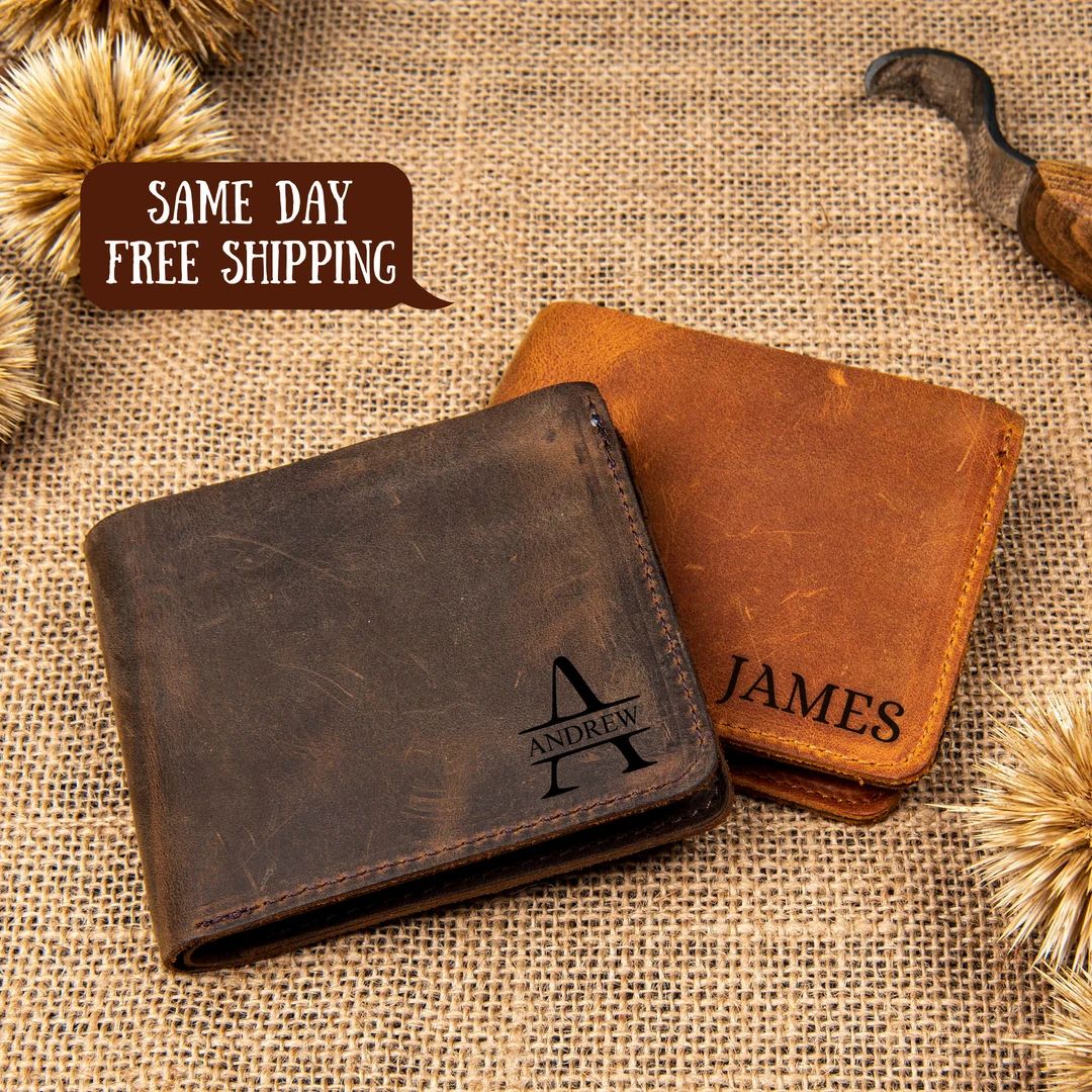 Personalized Gift for Him Handwriting Leather Mens Wallet - Etsy | Etsy (US)