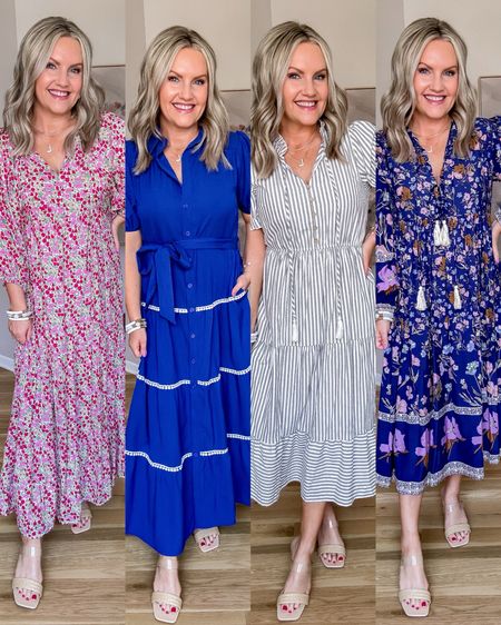 Love these spring dresses from Amazon! 
I’m wearing small in the first 2, medium in the last 2. All run TTS. 
Mother’s Day dress
Baby shower dress 
Vacation dress 
Graduation dress


#LTKSeasonal #LTKstyletip #LTKfindsunder50